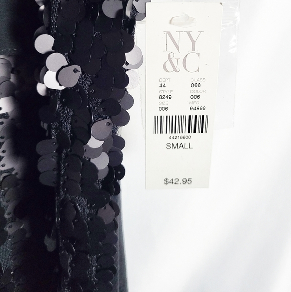 NY&Co sleeveless sequin top black NWT - Picture 5 of 6
